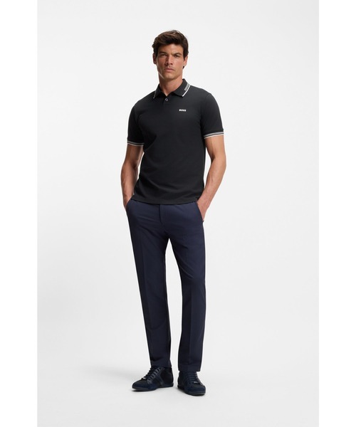 BOSS（HUGO BOSS） ポロシャツ ブランドロゴ スリムフィットポロシャツ