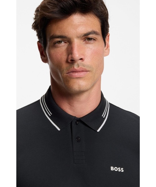 BOSS（HUGO BOSS） ポロシャツ ブランドロゴ スリムフィットポロシャツ