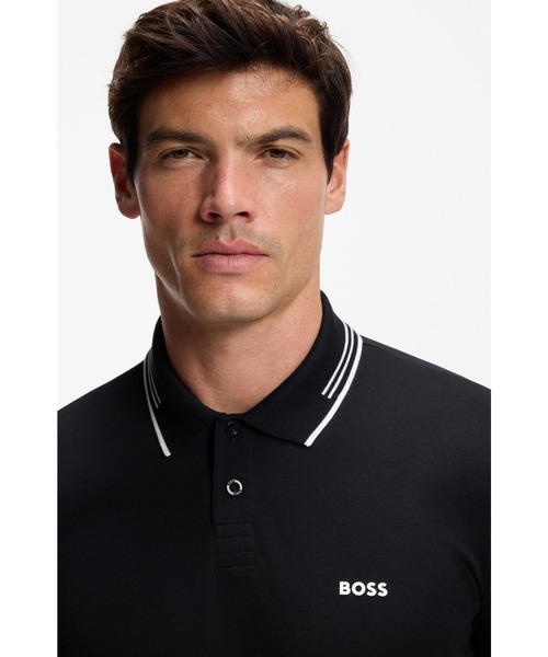 BOSS（HUGO BOSS） ポロシャツ ブランドロゴ スリムフィットポロシャツ