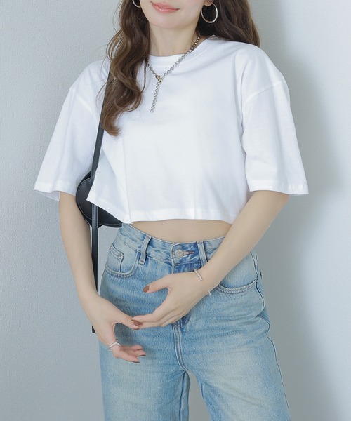 【新品未使用】ボクシークロップドシャツ(white) YONFA / ボクシークロップドシャツ (white)
