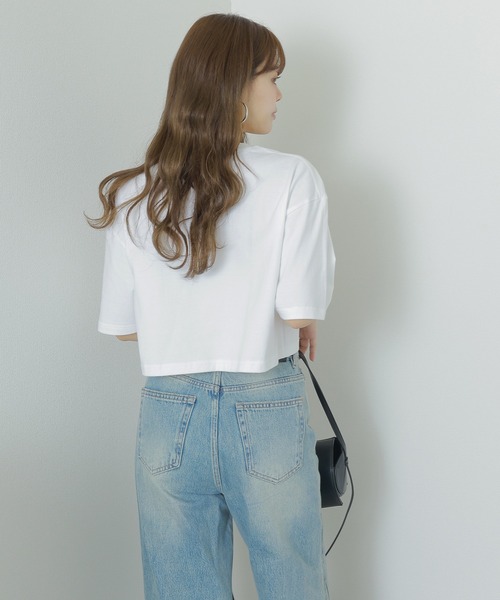 tシャツ boxy cropped tee /ボクシー クロップド Tシャツ レディース
