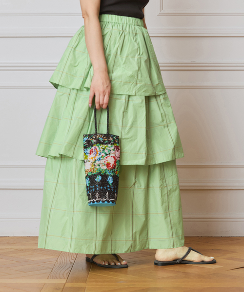 IENA LA BOUCLE DEVEAUX ペイントフラワーティアードスカート IENA LA BOUCLE（イエナラブークル）の「IENA LA BOUCLE DEVEAUX