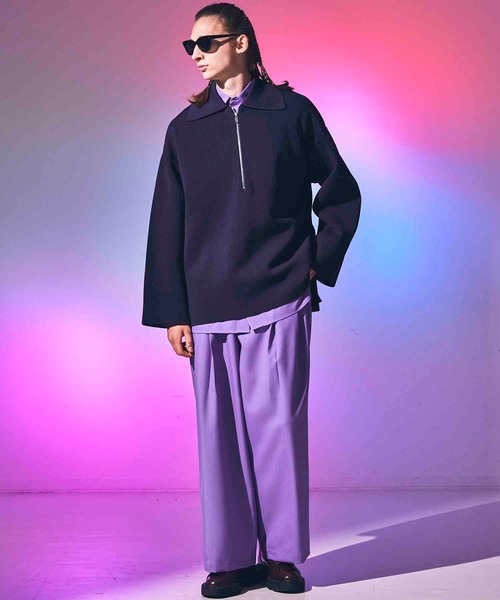 MAISON SPECIAL（メゾンスペシャル） 長袖ニット 1 ブラック メンズ