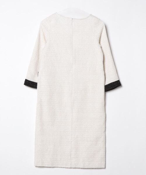 「DRESS LAB」 7分袖ワンピース S ホワイト レディース_画像2