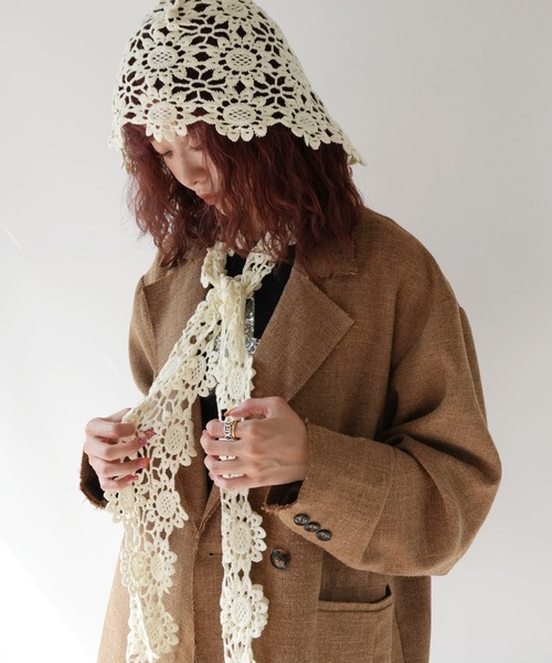 Port ニット帽 ニットキャップ 「 / ポート 」 フラワー クロシェ