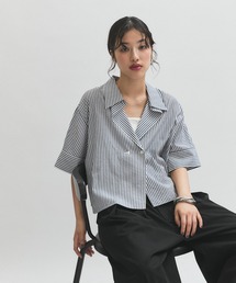 ブラウス シャツ ハーフスリーブダブルボタンシャツ レディース｜ZOZOTOWN Yahoo!店