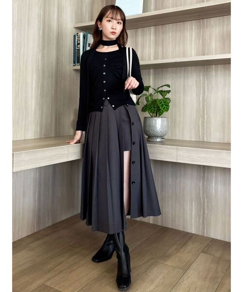 Duncan レイヤードプリーツスカート dazzlin スカート パンツレイヤードプリーツスカート : ZOZOTOWN