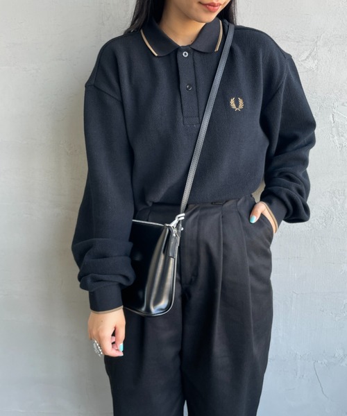 FRED PERRY 「FRED PERRY」 長袖ポロシャツ L ネイビー