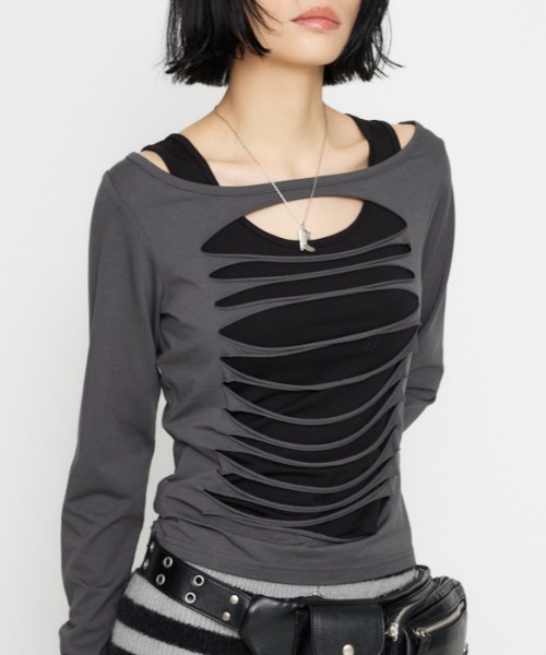 トップス leaelui LAGUA GEM | DRAPE HOODIE トップス (Tシャツ・カットソー(長袖