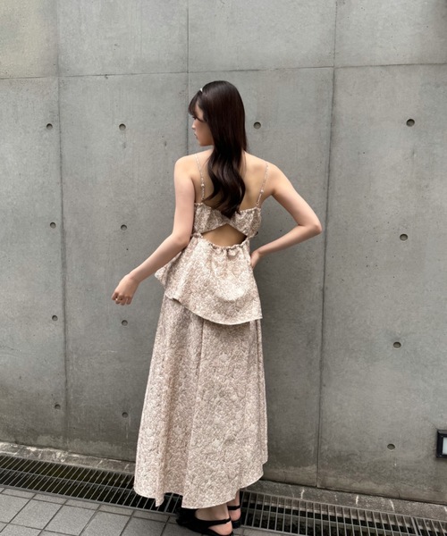 ROSY LUCE（ロージールーチェ） ワンピース ペプラムジャガードドレス