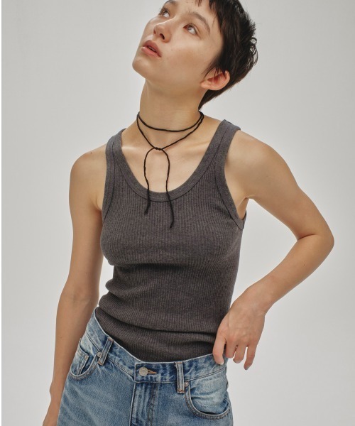 「TODAYFUL」 ノースリーブトップス FREE ダークグレー レディース