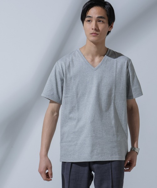 「NANO universe」 半袖Tシャツ M ブラック メンズ