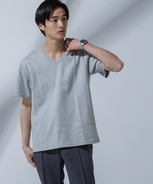 「NANO universe」 半袖Tシャツ M ブラック メンズ