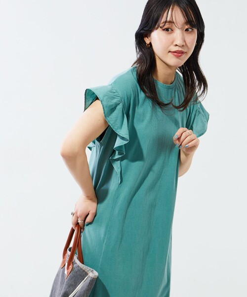 「FREAK'S STORE」 ノースリーブワンピース SMALL オレンジ レディース_画像4