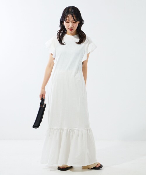 「FREAK'S STORE」 ノースリーブワンピース SMALL オレンジ レディース_画像6