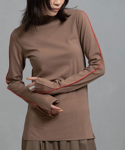 MARECHAL TERRE tシャツ リブチュールトップス レディース