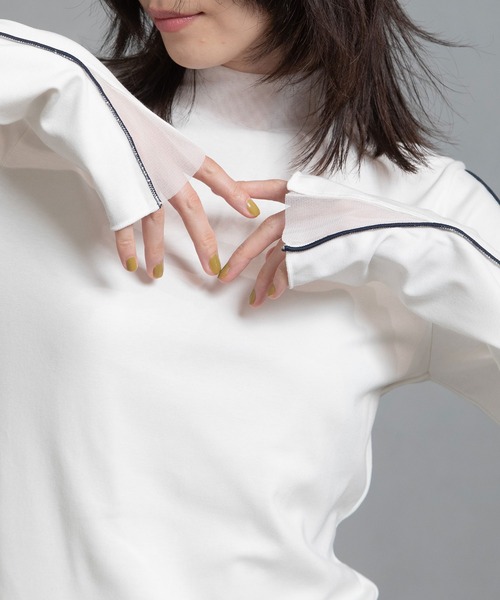 MARECHAL TERRE tシャツ リブチュールトップス レディース