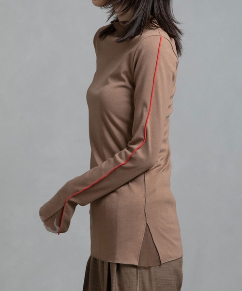 MARECHAL TERRE tシャツ リブチュールトップス レディース
