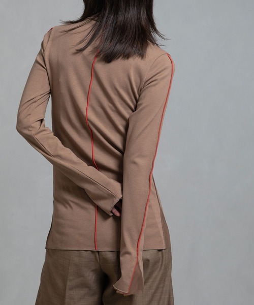 MARECHAL TERRE tシャツ リブチュールトップス レディース
