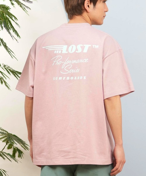 LOST（ロスト） 半袖Tシャツ M ライトピンク メンズ : ZOZOTOWN Yahoo