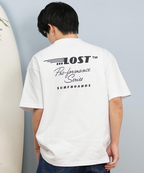 「lost」 半袖Tシャツ M ライトピンク メンズ