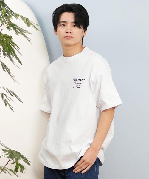 「lost」 半袖Tシャツ M ライトピンク メンズ