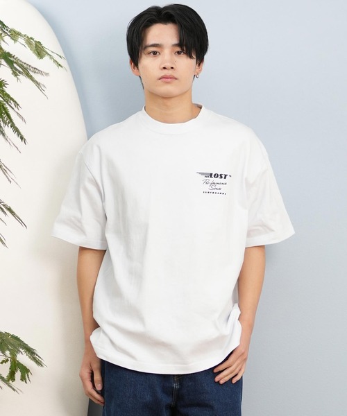 「lost」 半袖Tシャツ M ライトピンク メンズ
