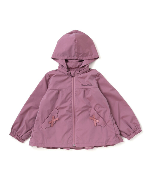 BeBe（ベベ） ブルゾン アウター シャイニータフタバックフリルフード