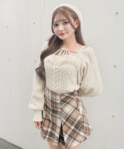 NOMAE（ノーマエ） ニット セーター ファーケーブルアンサンブルニット