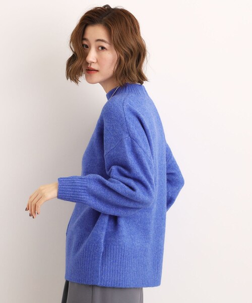 TFW49 ニット XL 青 grove（グローブ） タートルネック ニット セーター 「洗える