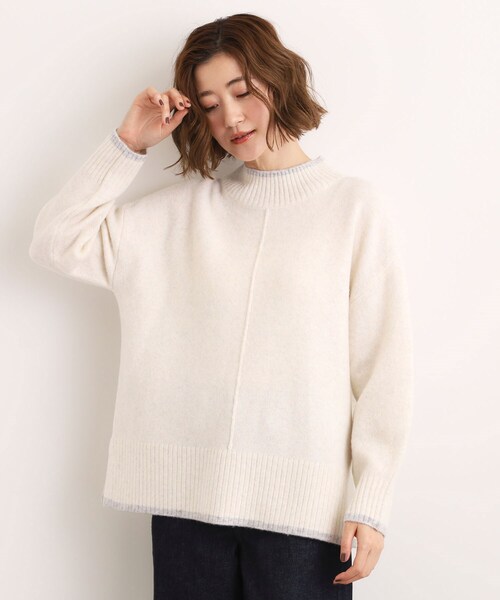 grove（グローブ） ニット セーター 「洗える」ふんわりウール混