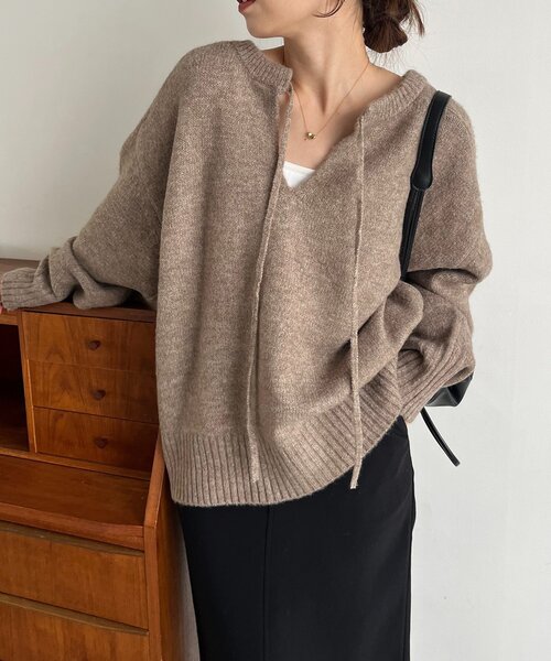 新品】カプリシュレマージュ ざっくりモヘアニット オフホワイト