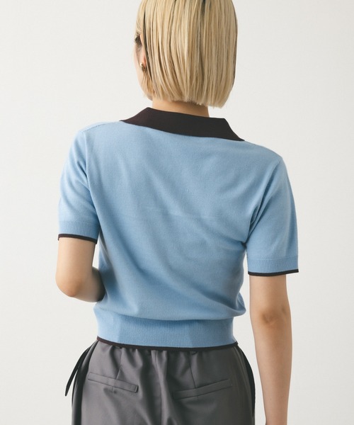 「MIEL CRISHUNANT」 半袖ニット FREE ブラック レディース_画像8