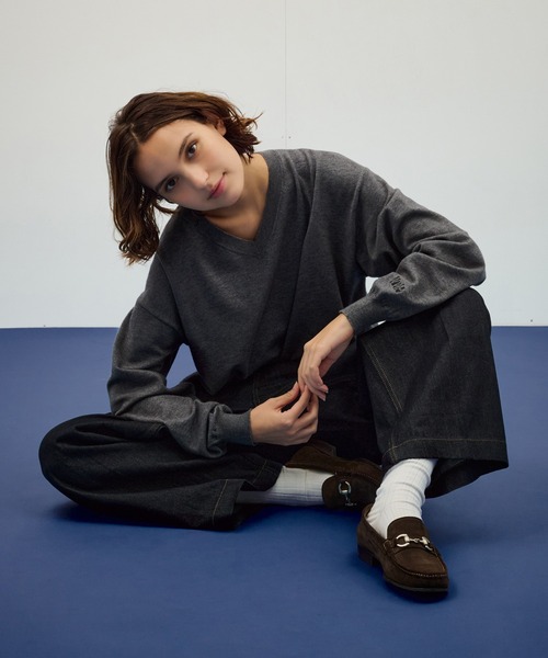 Taylor Made グレー Vネックセーター M Taylor Cashmere Choker V Neck Sweater Storm – blueandcream