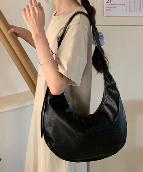 NuNuNa ショルダーバッグ バッグ 「NuNuNa」2WAY 合成皮革 ラウンド