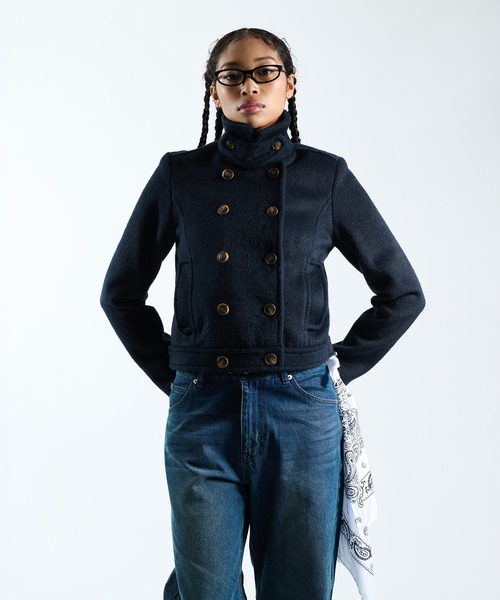 新作　FTW グレー コンパクトピーコート Sサイズ 新作 FTW グレー コンパクトピーコート Sサイズ COMPACT P COAT