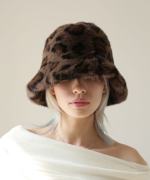 ULYSSES 帽子 ハット フェイクファーバケットハット レディース