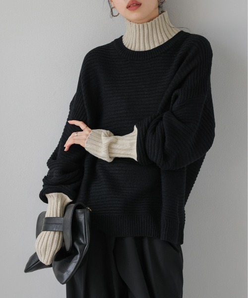 SUGAR BISKET（シュガービスケット） ニット セーター レイヤード風