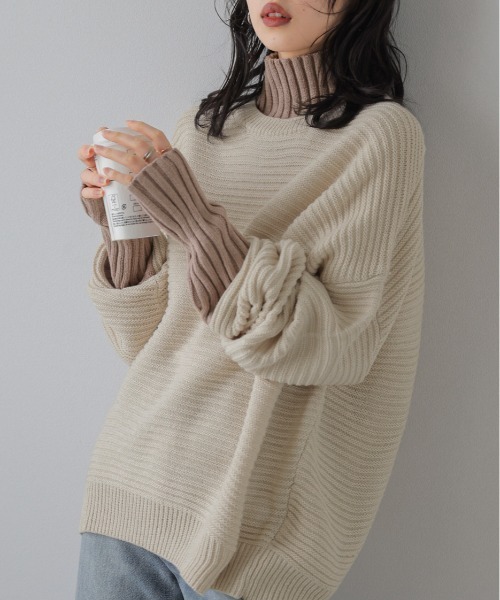 SUGAR BISKET（シュガービスケット） ニット セーター レイヤード風