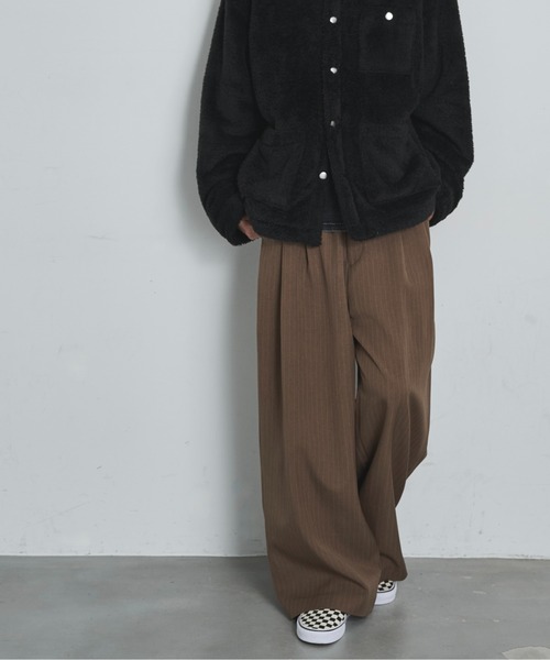 BLANK HOTEL スラックス Double Pleated Pinstripe Slacks / ダブル