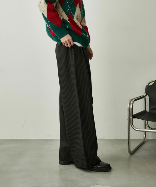 BLANK HOTEL スラックス Double Pleated Pinstripe Slacks / ダブル