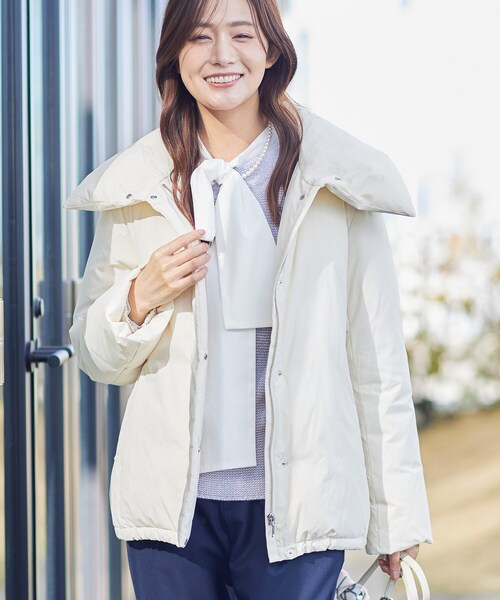 美品＊24AW エブリデイアイライク ショート ダウンジャケット セール】 【洗える】エコファイバーミックスショート ダウン （ダウン