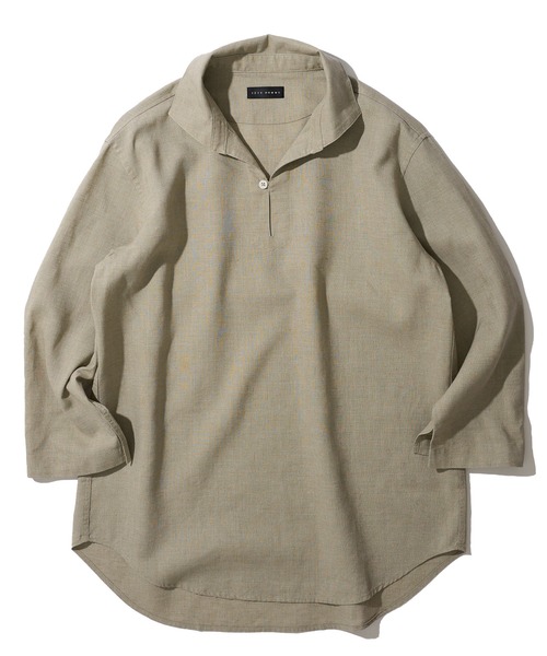 「TETE HOMME」 7分袖シャツ MEDIUM ホワイト メンズ_画像3
