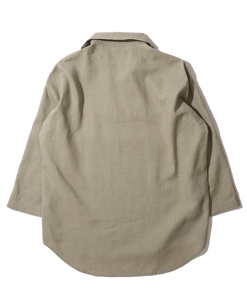 「TETE HOMME」 7分袖シャツ MEDIUM ホワイト メンズ_画像4