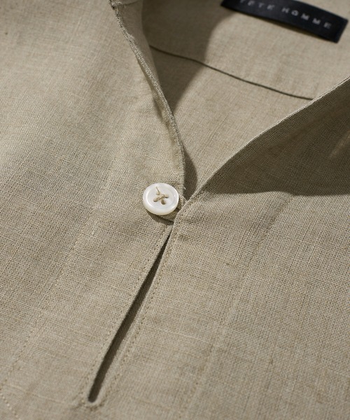 「TETE HOMME」 7分袖シャツ MEDIUM ホワイト メンズ_画像5