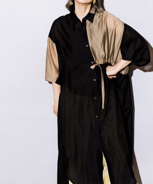 「OSMOSIS」 7分袖シャツ ONE SIZE グリーン レディース_画像7