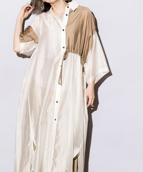 「OSMOSIS」 7分袖シャツ ONE SIZE グリーン レディース_画像9