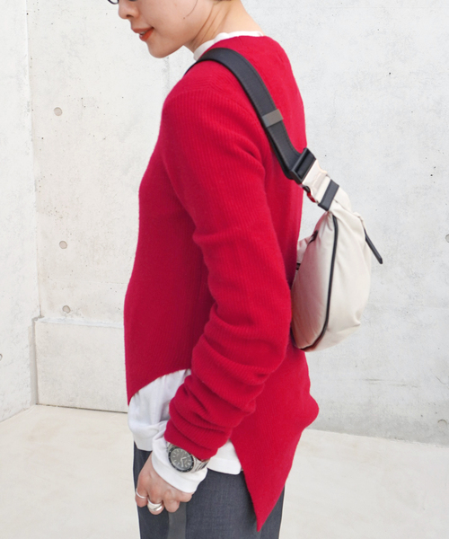 「AP STUDIO」 長袖ニット FREE ネイビー レディース_画像5