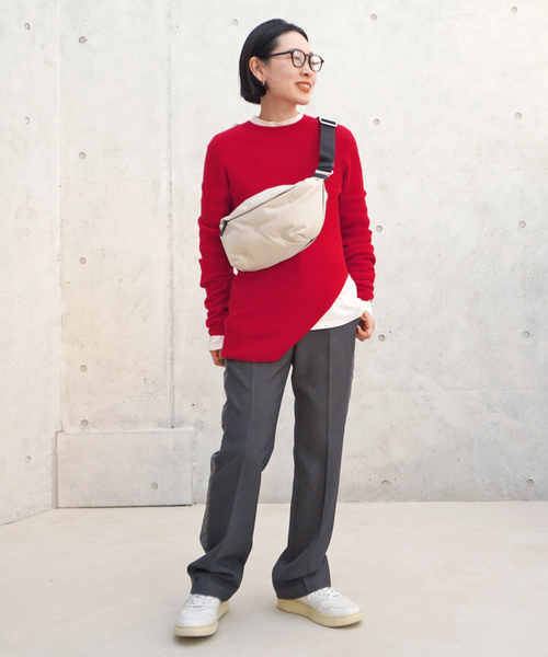 「AP STUDIO」 長袖ニット FREE ネイビー レディース_画像6