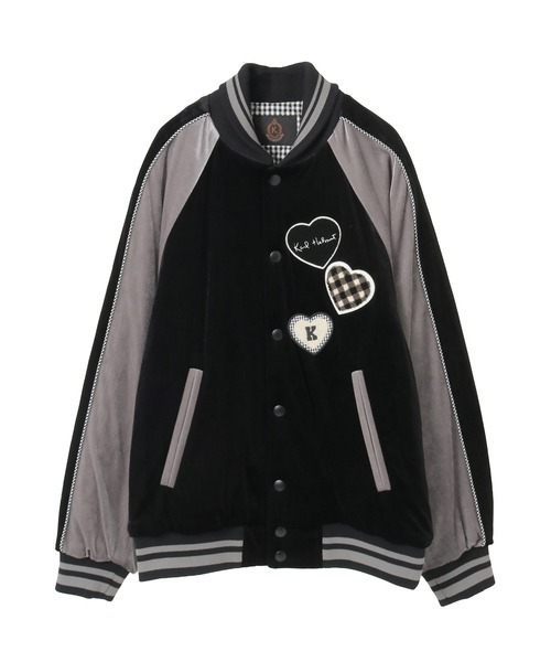 Karl Helmut ブルゾン アウター ハートワッペン使いベロアブルゾン